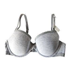 Aerie Women’s Demi Bra 38C Gray Underwire Lightly Padded Everyday T-Shirt NWT